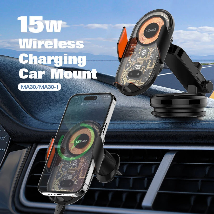 LDNIO MA30/MA30-1 15W Wireless Car Charger Phone Holder LDNIO MA30/MA30-1 15W Wireless Car Charger Phone Holder